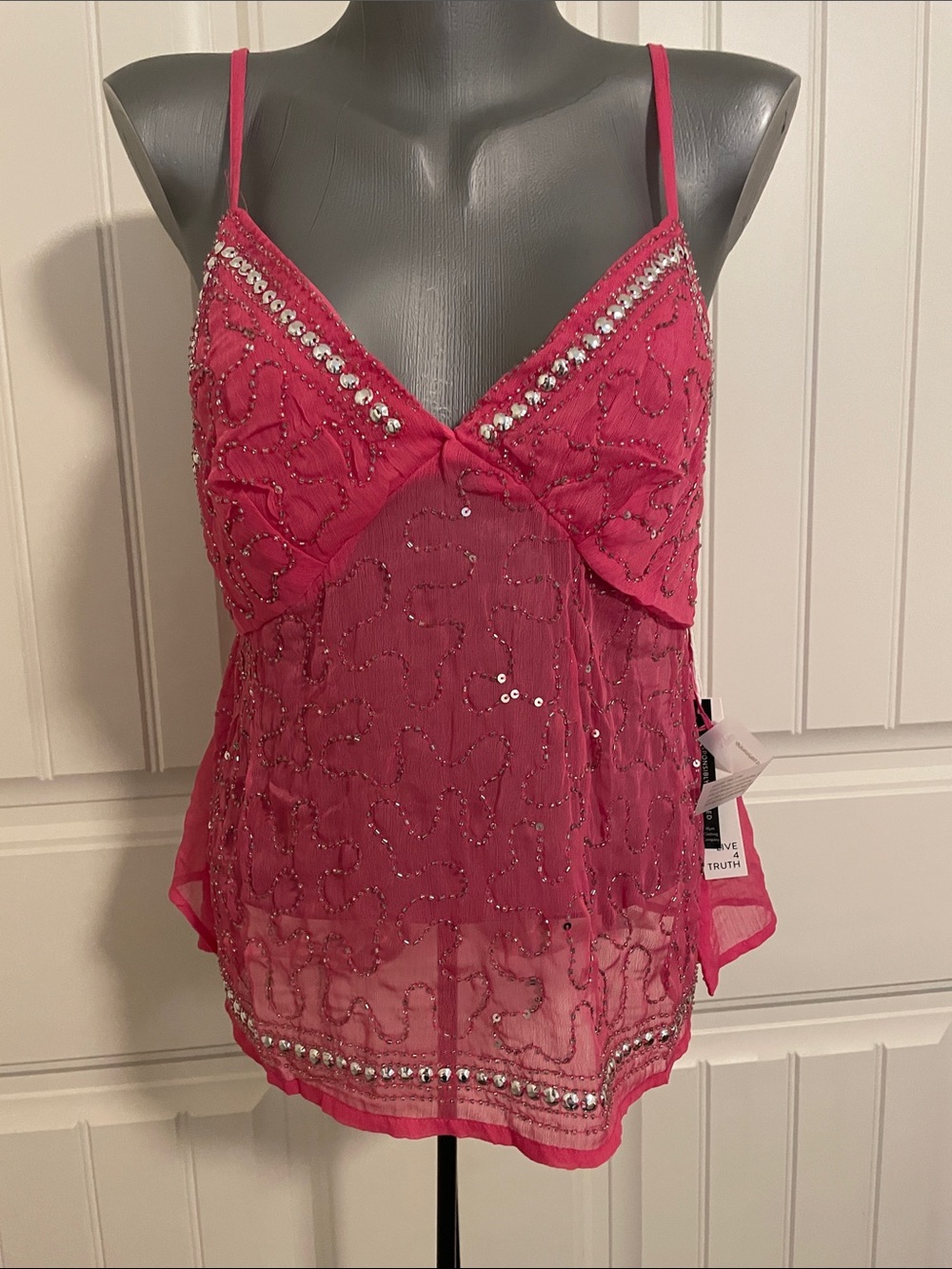 Live 4 Truth Pink Beaded Embellished Camisole